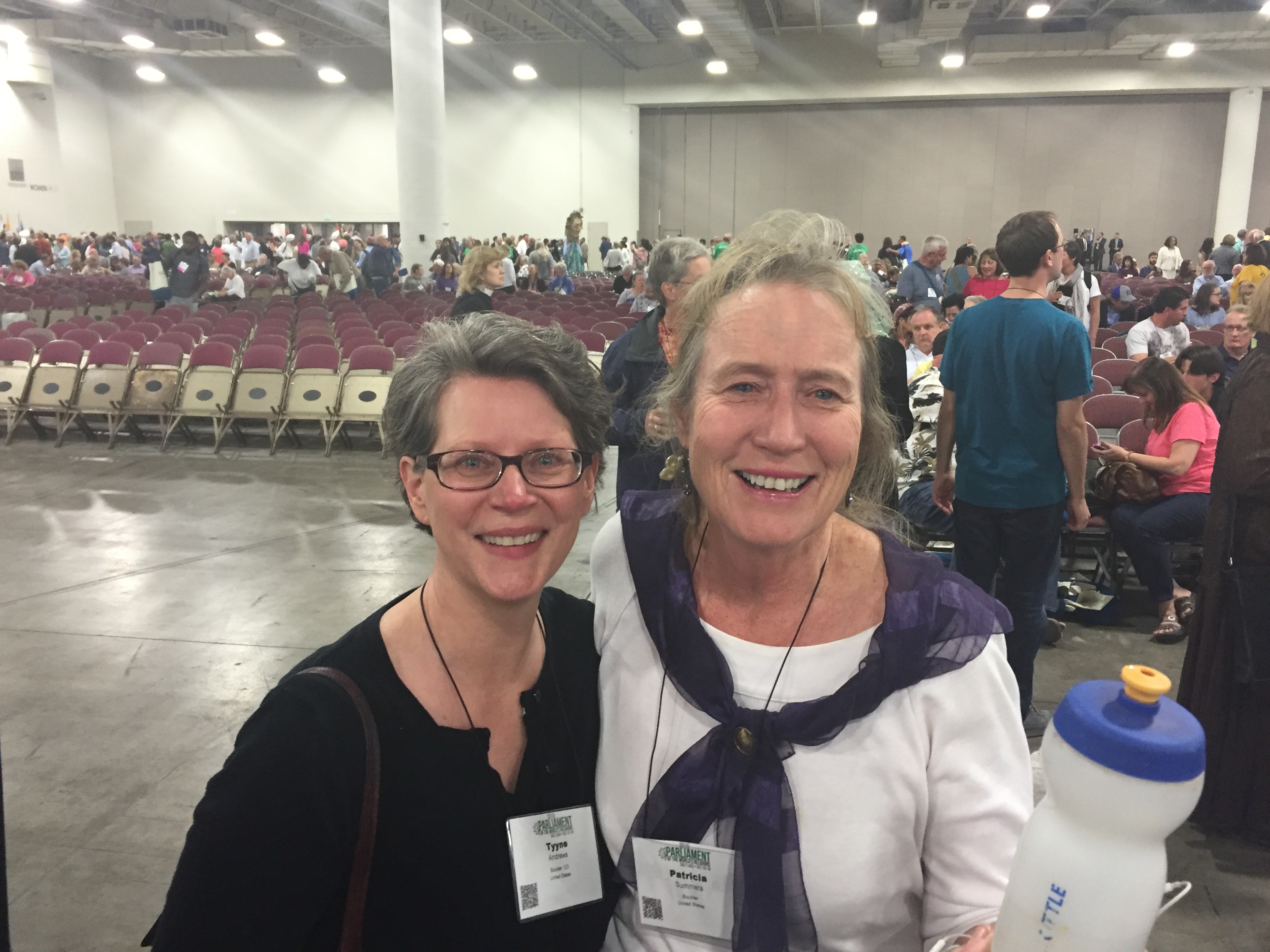Tyyne and Patricia at the Parliament, 2015